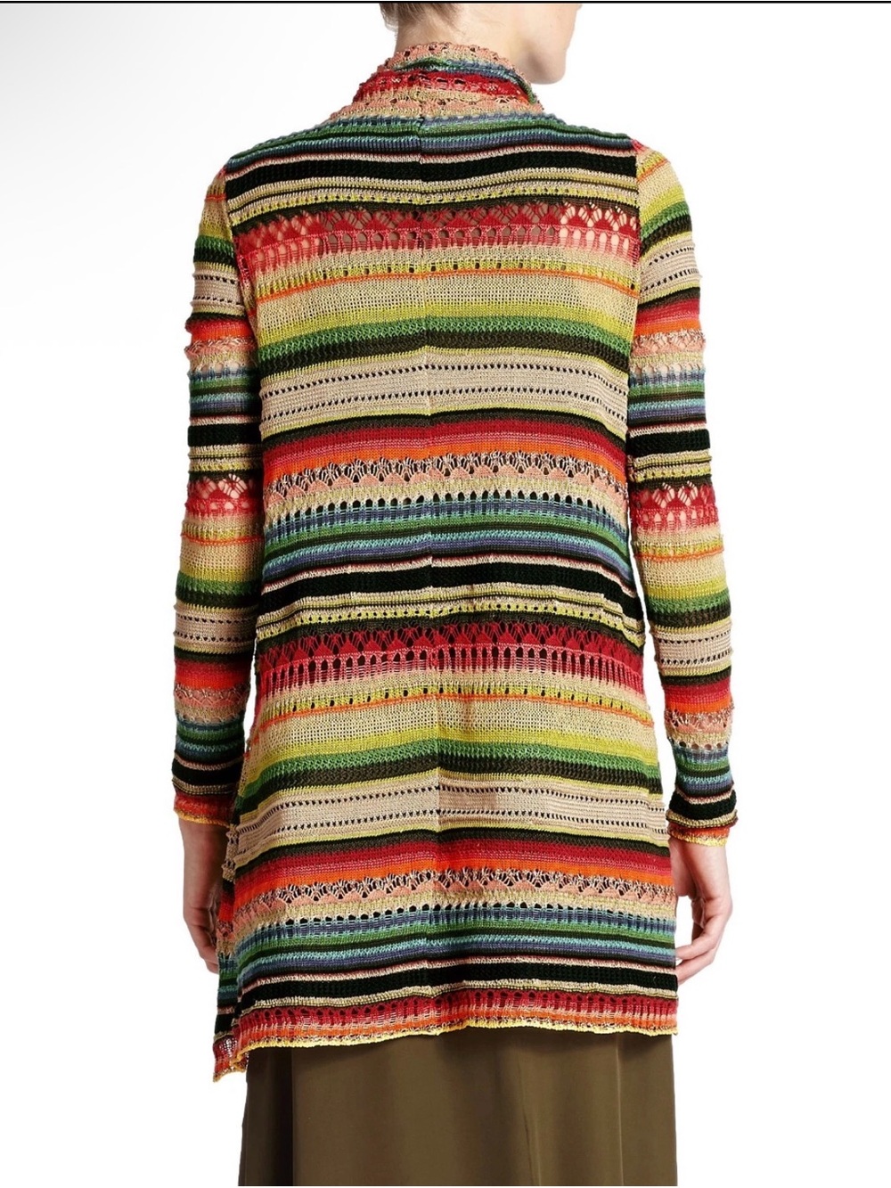New $598 Polo Ralph Lauren Women Linen Knit Cardigan Sweater Draped M  AA22 - Picture 2 of 11